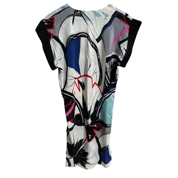 Balenciaga Multicolor Abstract Brushstroke Print Shift Dress Womans 36/ US Small - Picture 2 of 10